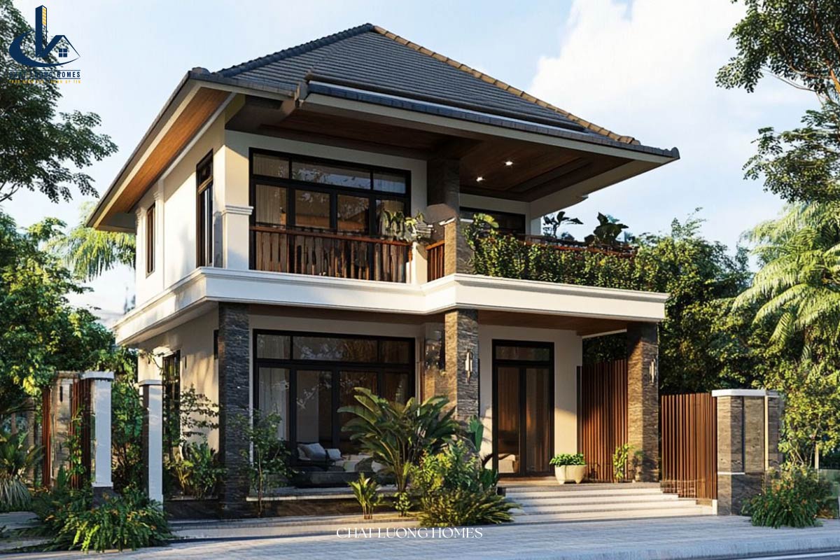 Mẫu villa mini 2 tầng, 4 phòng ngủ