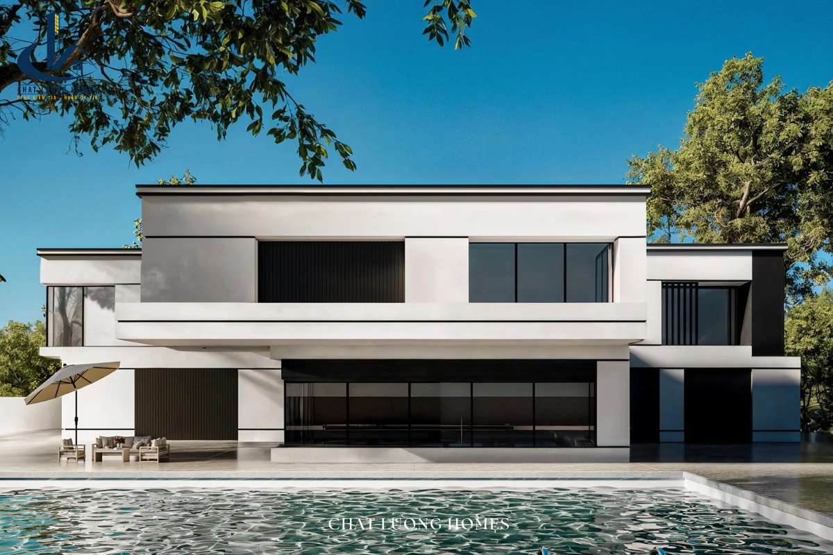 Villa mini đơn giản, có hồ bơi