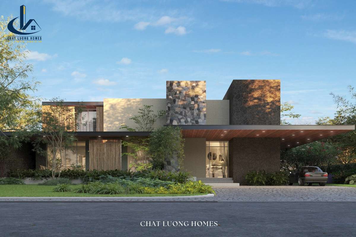 Mẫu villa mini 1 tầng, 3 phòng ngủ