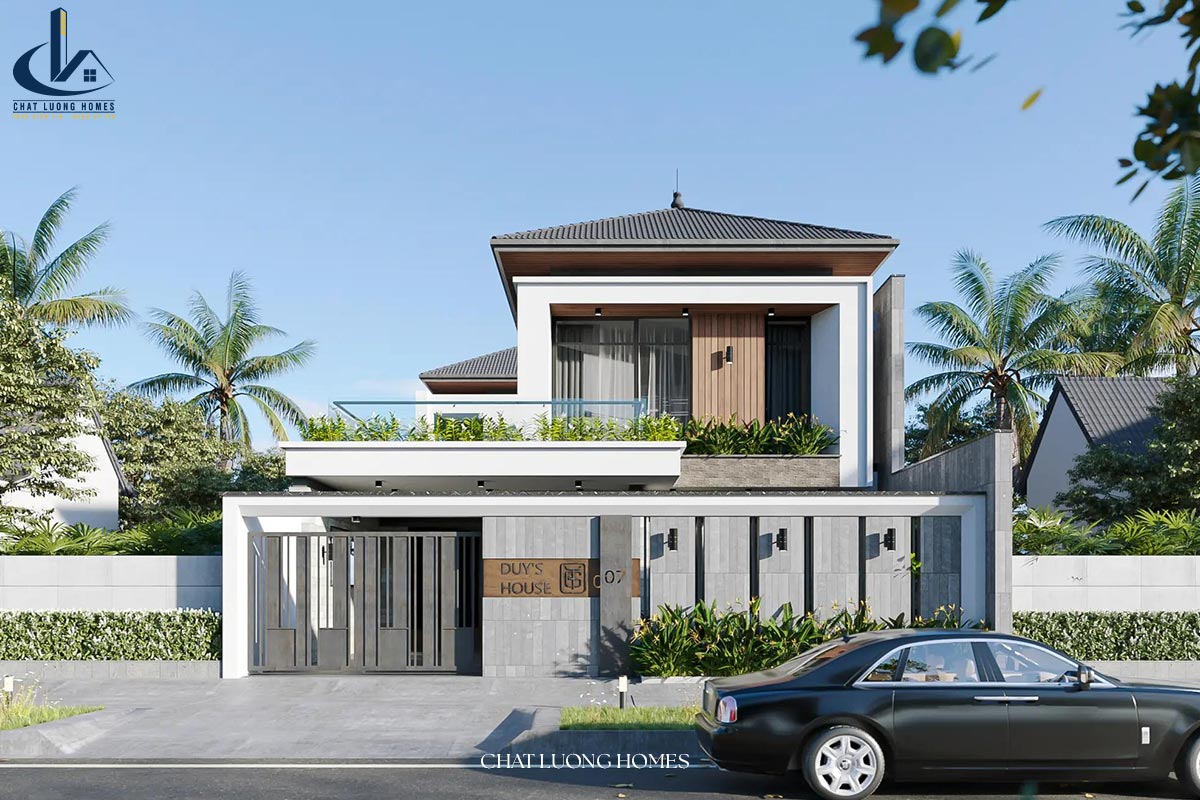 Mẫu kiến trúc biệt thự hiện đại, tiện nghi