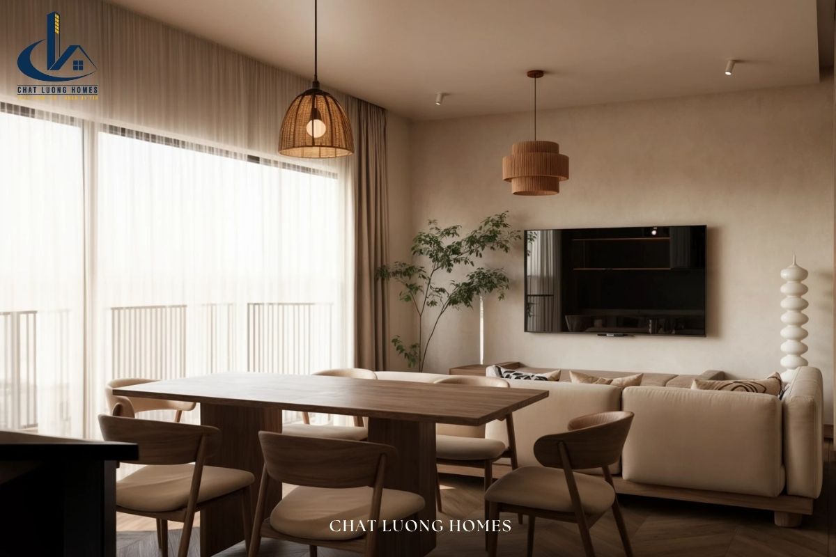 Mẫu nội thất phong cách Wabi Sabi mộc mạc, hoài cổ