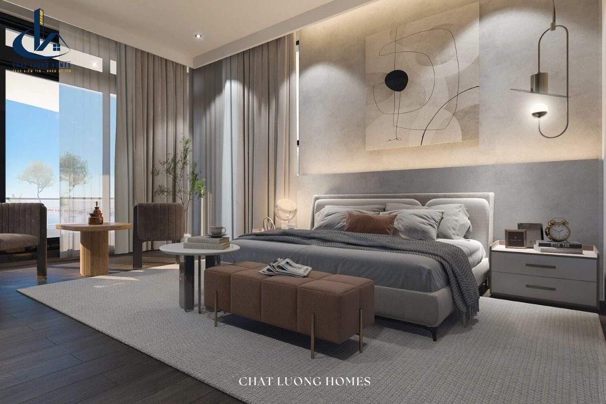 Phòng ngủ nhà phố hiện đại, đơn giản 