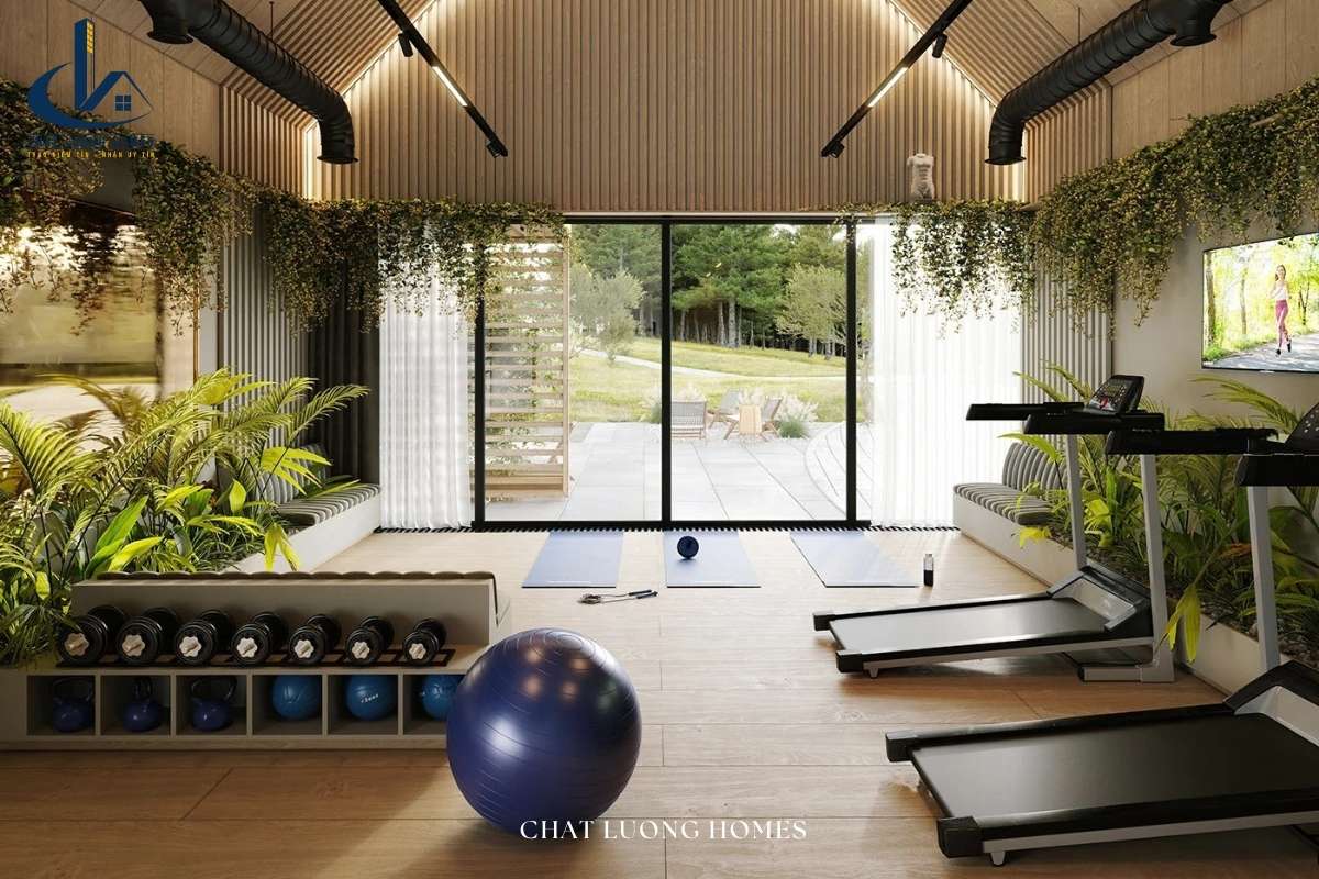 Phòng gym trong resort