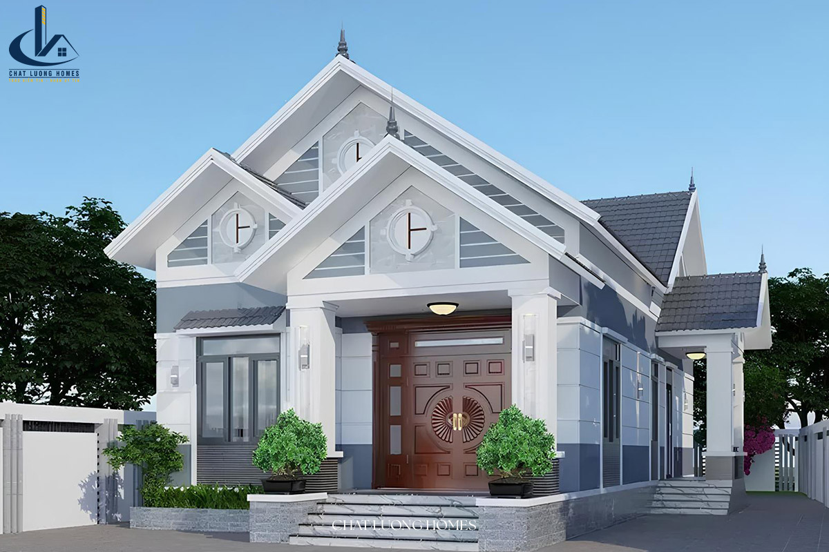 Mẫu nhà cấp 4 5x20 mái Thái hiện đại