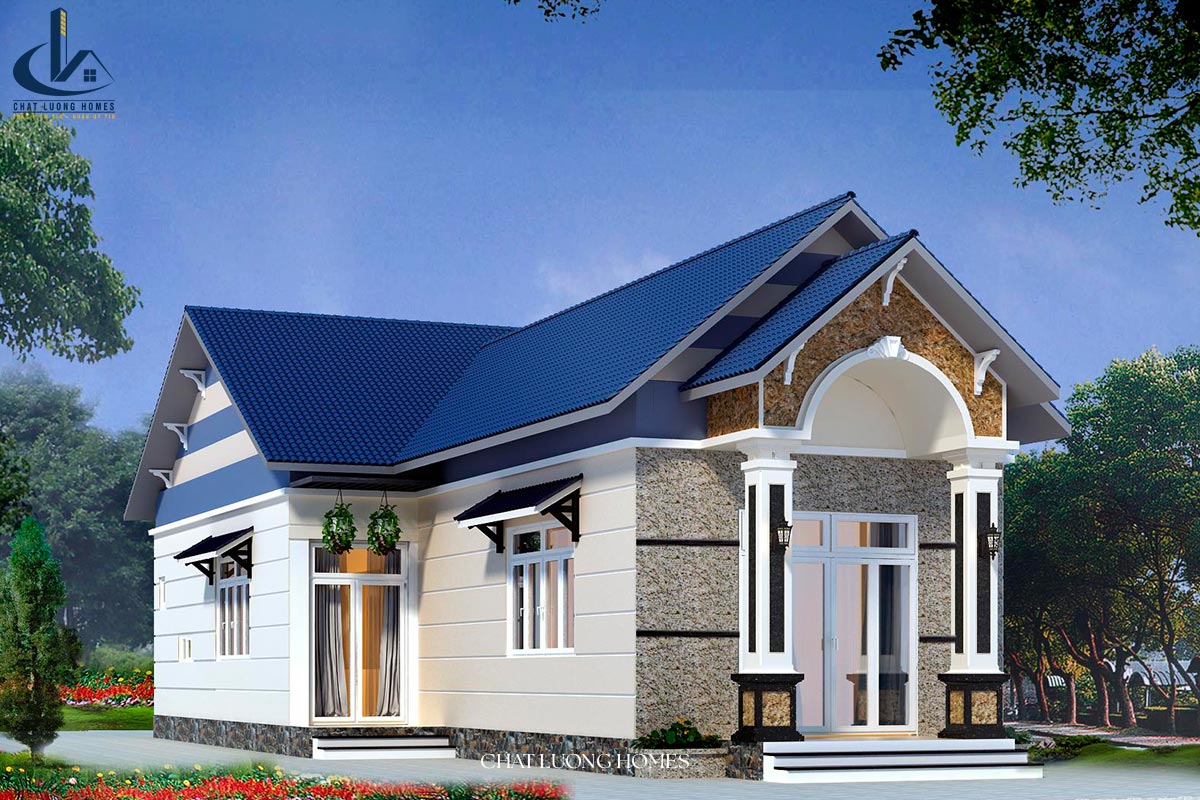Mẫu nhà cấp 4 5x20 mái tôn tiết kiệm chi phí