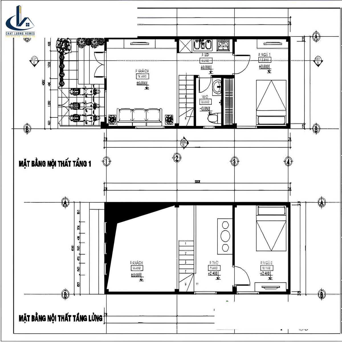 Bản vẽ nhà cấp 4 gác lửng 4x12m