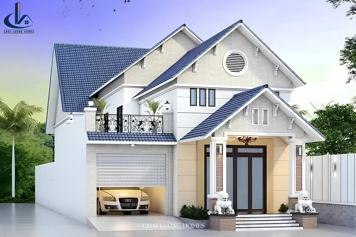 Mẫu nhà gác lửng mái Thái mang nét duyên dáng, sang trọng